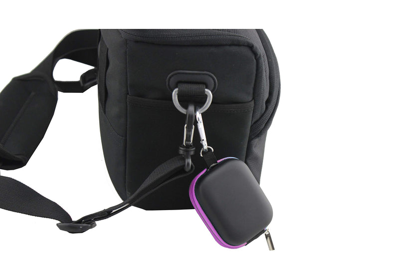 Premium 6 Pack 5ML Roller Bottles With 1X Essential Oil Carrying Case Perfects For Purse Travel 1PCS Opener Key Tool Some Blank lables (Purple) Purple