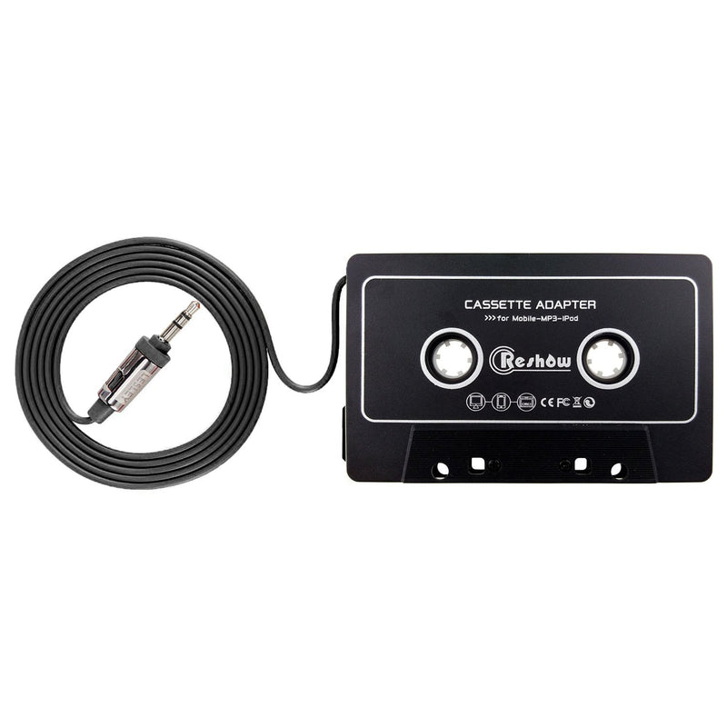 Reshow Travel Cassette Adapter for Cars â€“ Listen to iPods, Smartphones, MP3 Players or a Walkman in a Standard Vehicle Cassette Player â€“ Vintage/Retro Music Converter