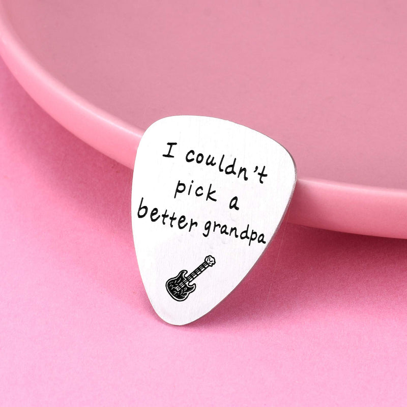 Best Grandpa Gifts - I Couldn't Pick A Better Grandpa Guitar Pick, Birthday Gift Father's Day Christmas Gifts for Grandpa Grandfather (Style B - Guitar Symbol) Style B - Guitar Symbol