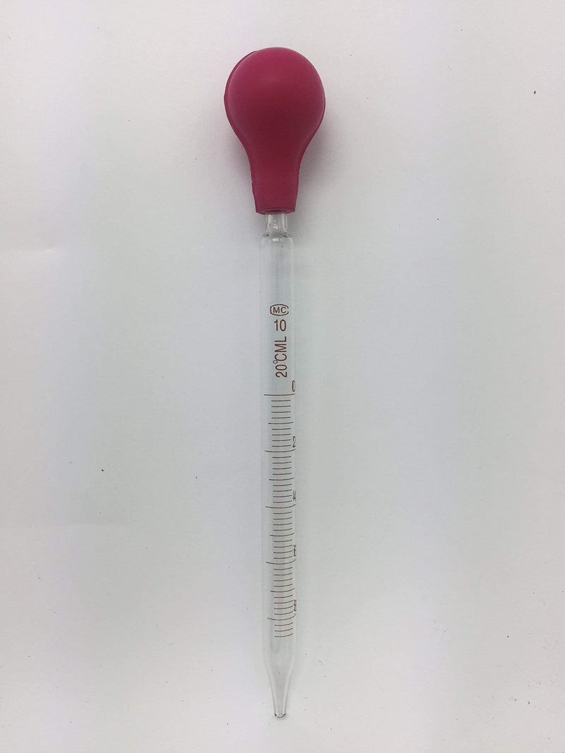 OESS Thick Glass Graduated Dropper Pipettes with Rubber Caps 10ml 4PCS