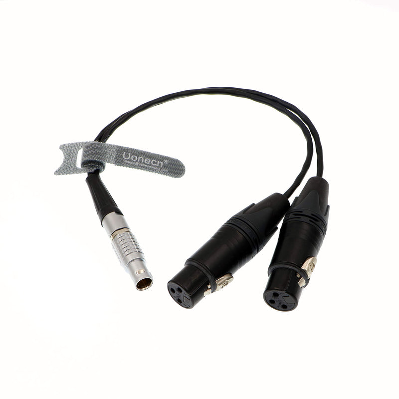 Uonecn 10 Pin to Dual XLR 3 Pin Female Plug Breakout Cable for Atomos Audio Splitter Cable for Shogun Monitor Recorder 30cm Straight 10 Pin to 2*XLR