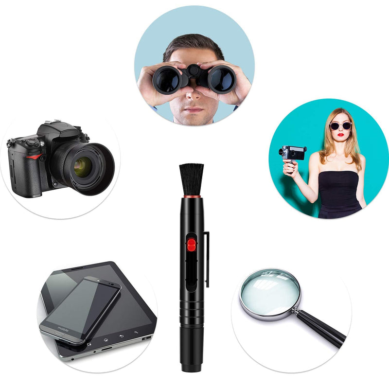 3 Pieces Multifunction Lens Cleaning Pen Brush, Lens Brush Camera Screen Cleaning Pen for Camera, SLR, Telescope, Magnifying Glass, Phone