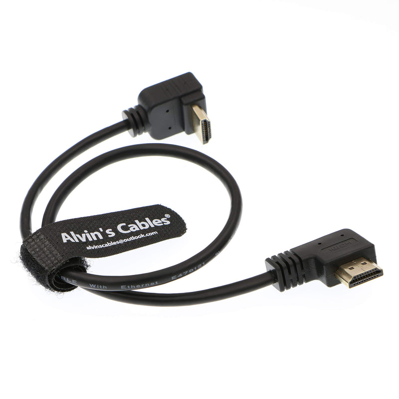 Alvin's Cables Z CAM E2 HDMI 2.0 L Shape Cable for Portkeys BM5 Monitor 90 Degrees up to Right Angle Down 45cm