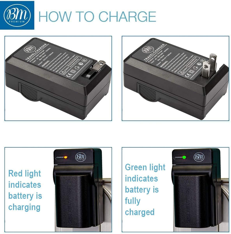 BM Premium 3 Pack of LP-E6N High Capacity Batteries and Charger for Canon EOS R, EOS 60D, EOS 70D, EOS 80D, EOS 90D, EOS 5D III, EOS 5D IV, EOS 5Ds, EOS 6D II, EOS 7D Mark II, XC10 XC15 Cameras