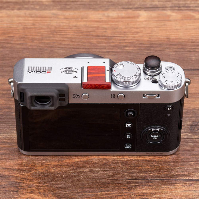 [AUSTRALIA] - VKO Wood Camera Hot Shoe Cover Compatible with Fujifilm X-T30 X-T100 X-H1 X-T20 X100F X-T10 X-T3 X-T2 X-PRO2 X-PRO1 X-E3 X-A2 X-A5 X100T X100S X30 X70 Cameras Hot Shoe Protector Cap 1 PCS Red 