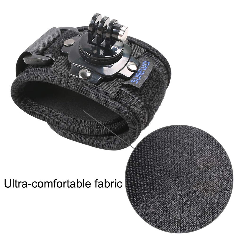 360 Degree Rotating Arm Mount Strap Wrist Strap Mount Compatible with gopro Hero 10 Black,Hero 9/8/7/6/5 Black,Wrist Strap Band Holder Cycling Mount for DJI Osmo Action,Xiaomi Yi and More
