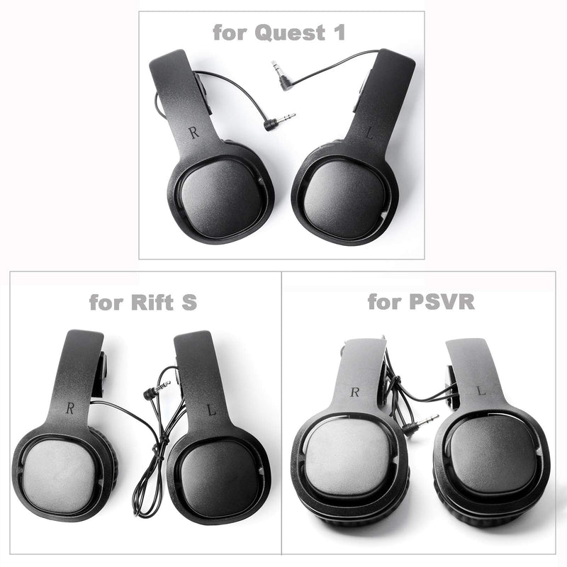 HUAYUWA 1 Pair VR Game Headphones in-Ear Earphones Fits for Oculus Quest 1 VR Headset Accessories for Oculus Quest 1