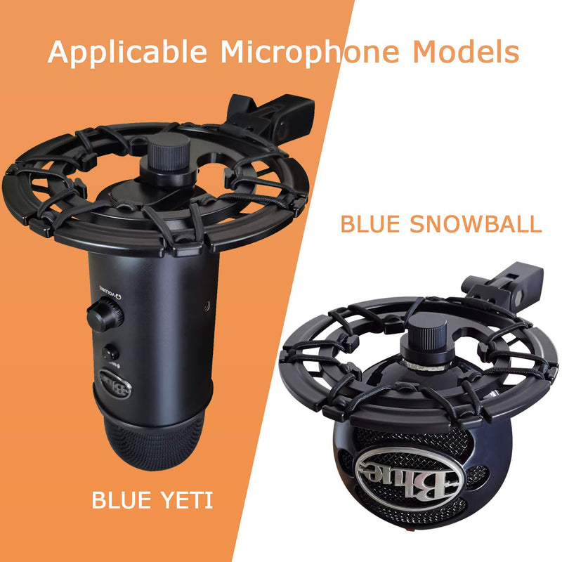 [AUSTRALIA] - Boseen Shock Mount Compatible With Blue Yeti, Blue Yeti Pro and Blue Snowball Microphones, Eliminates Noises and Vibration Black/Champagne 