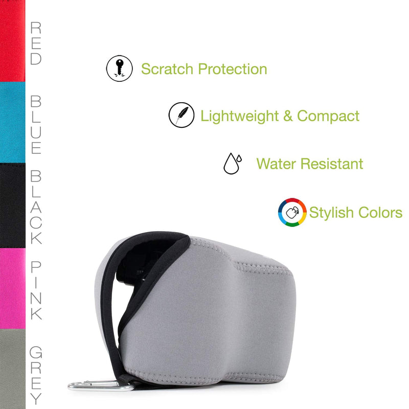 MegaGear Ultra Light Neoprene Camera Case Compatible with Panasonic Lumix DMC-FZ300 Grey