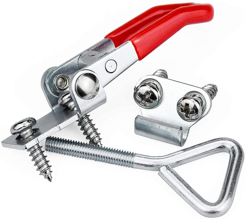 [AUSTRALIA] - 2PC 304 Stainless Steel Adjustable Lever Handle Lock Hasp Cabinet Box Latches Quick Release Toggle Latch Clamp Clasp Toolbox Case Hasp Hardware With Screws (Large) 