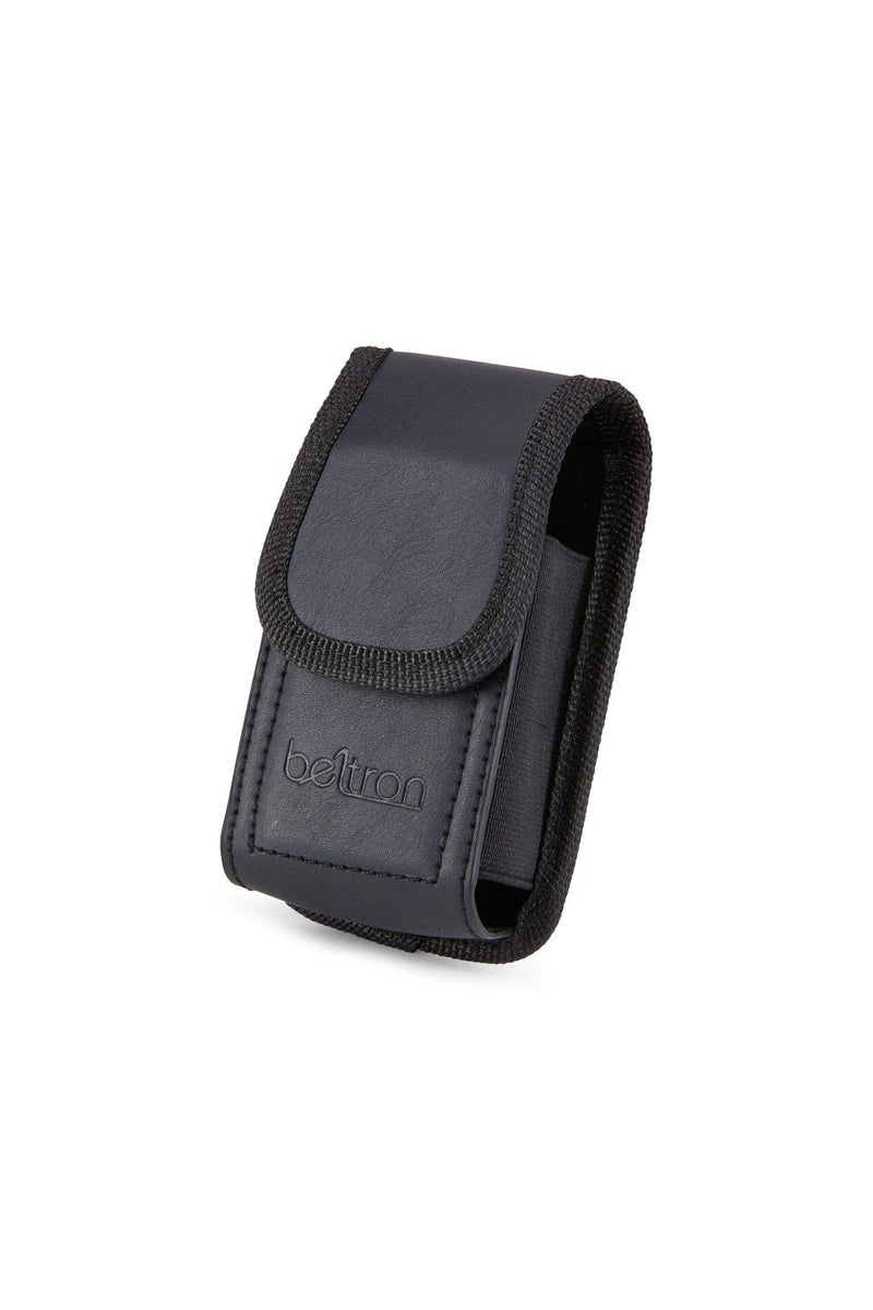 BELTRON Vertical Leather Pouch for DuraXE Epic E4830, DuraXV Extreme E4810, DuraXE E4710, DuraXV LTE E4610, Sonim XP3 Features: Heavy Duty Belt Loop, Metal Belt Clip & Dual Magnet Closure