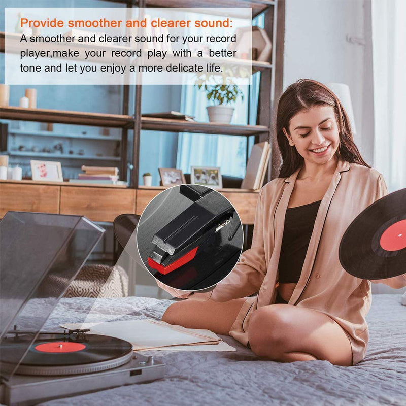 [AUSTRALIA] - Mudimu Stylus for Record Player Including 3pcs Universal Turntable Replacement Stylus Needles With 1pcs Tin Box for Turntable Record Player Lp Phonograph 