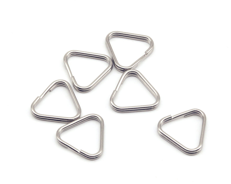 [AUSTRALIA] - HITHUT 6pcs Camera Eyelet Ring Split Ring Lug Ring Triangle Strap Ring Hook for DSLR RF Mirrorless Camera (Stainless Steel) 