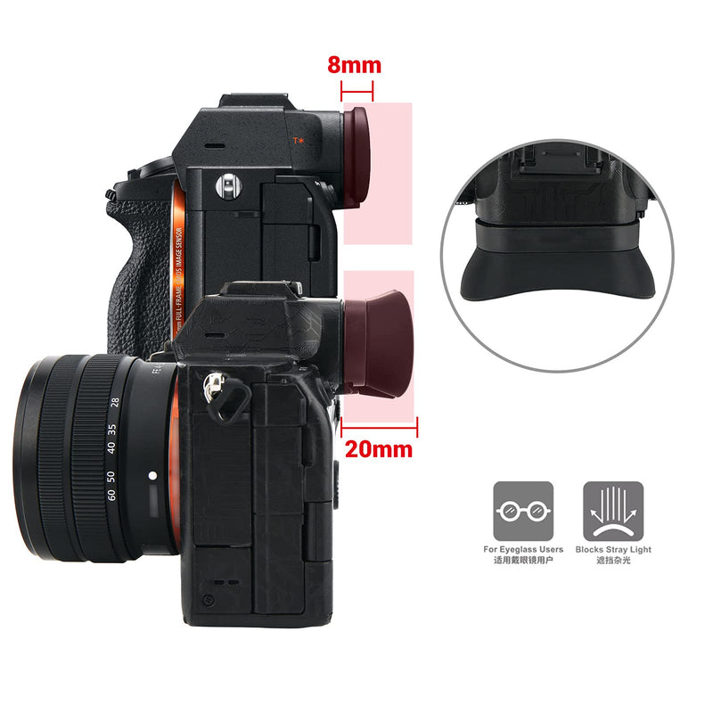 Soft Silicon Camera Viewfinder Eyecup Eye Cup Eyepiece Replacement for Sony Alpha A7 IV A7M4 A7IV Alpha 1 A1 ILCE-1 & Alpha 7S III A7SIII A7S3 ILCE-7SM3 EVF Eyeshade Protector Replaces Sony FDA-EP19 for A1 & A7S III & A7 IV