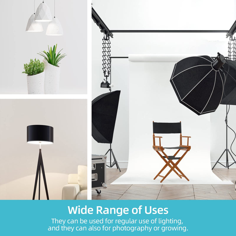 2 x 85W Photography Light Bulb 5500K E27 Socket CFL Softbox Bulb for Photography Photo Video Studio Lighting