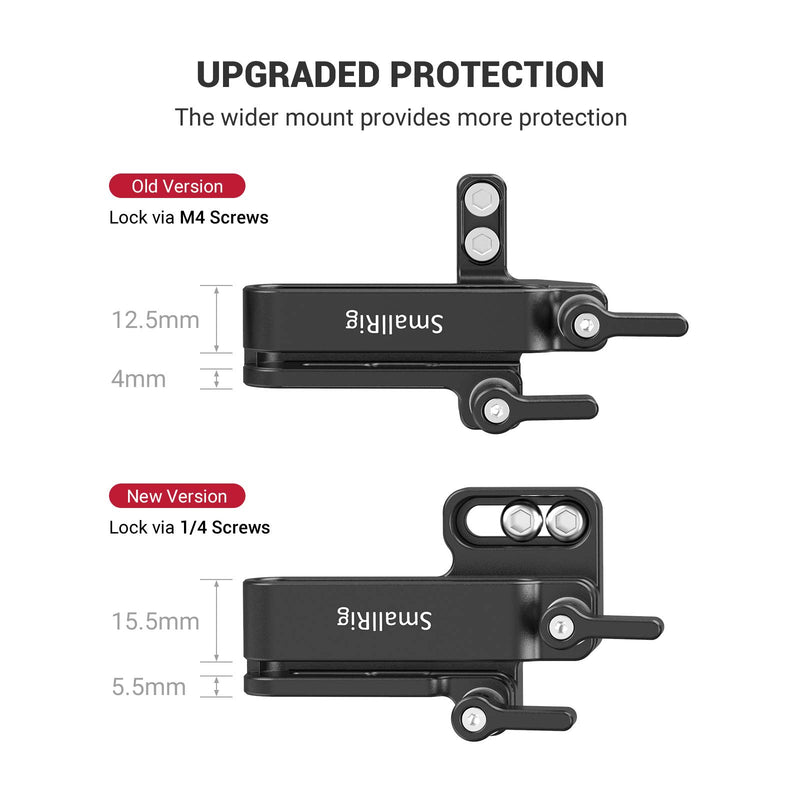 SMALLRIG Mount Bracket SSD Holder for Samsung T5 SSD with 1/4”-20 Threads, Compatible with SMALLRIG Cage for BMPCC 4K & 6K and Z CAM (New Version) – 2245B