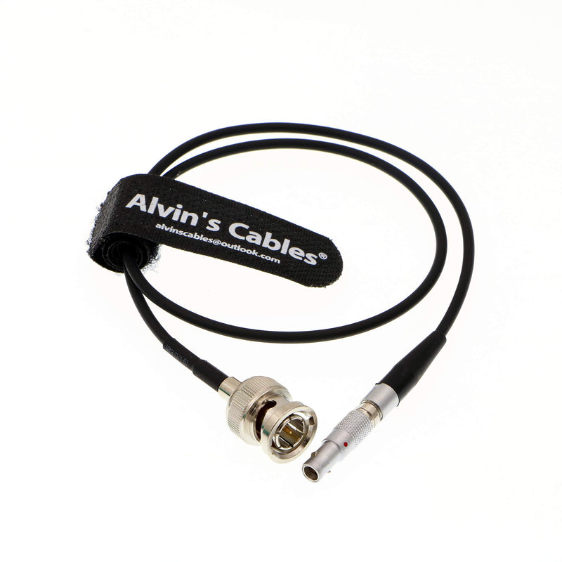 Alvin's Cables Time Code Adapter Cable for Red Epic Scarlet BNC Male to 00B 4 Pin Male Nor1438 Cable Black 50cm