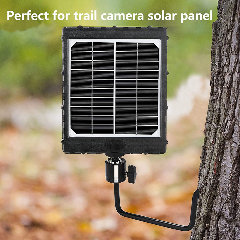 Folgtek 2 Pack Trail Camera Mount Tree Holder, 1/4''-Inch Universal Fishing & Solar Panels Accessories Multifunctional Metal Bracket (Black)