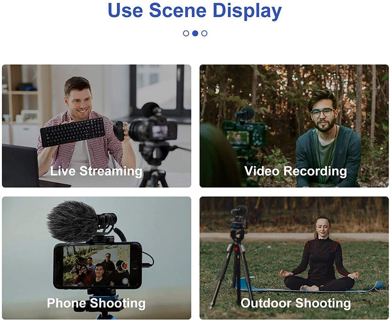 Camera Video Microphone with Monitoring Function Professional Smartphone Shotgun Mic for Smartphones,Canon,Nikon,Sony DSLR,Interview videomicro Perfect for Recording YouTube… (for iPhone) for iphone