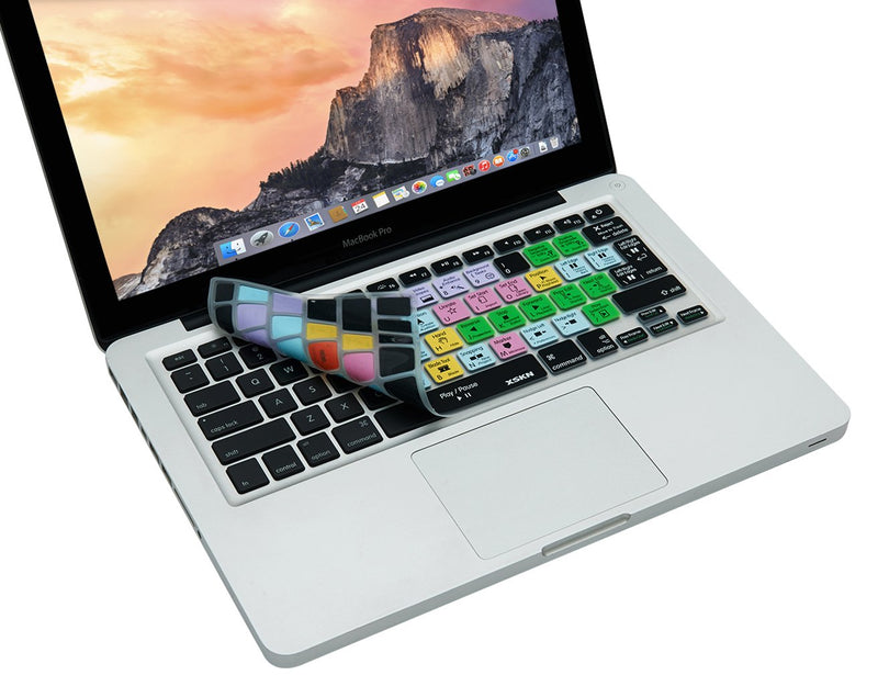 XSKN Final Cut Pro X 10 Shortcut Silicone Keyboard Cover Skin for MacBook 13 15 17 inch (US & EU Versions) -DO not fit Touch Bar Keyboard