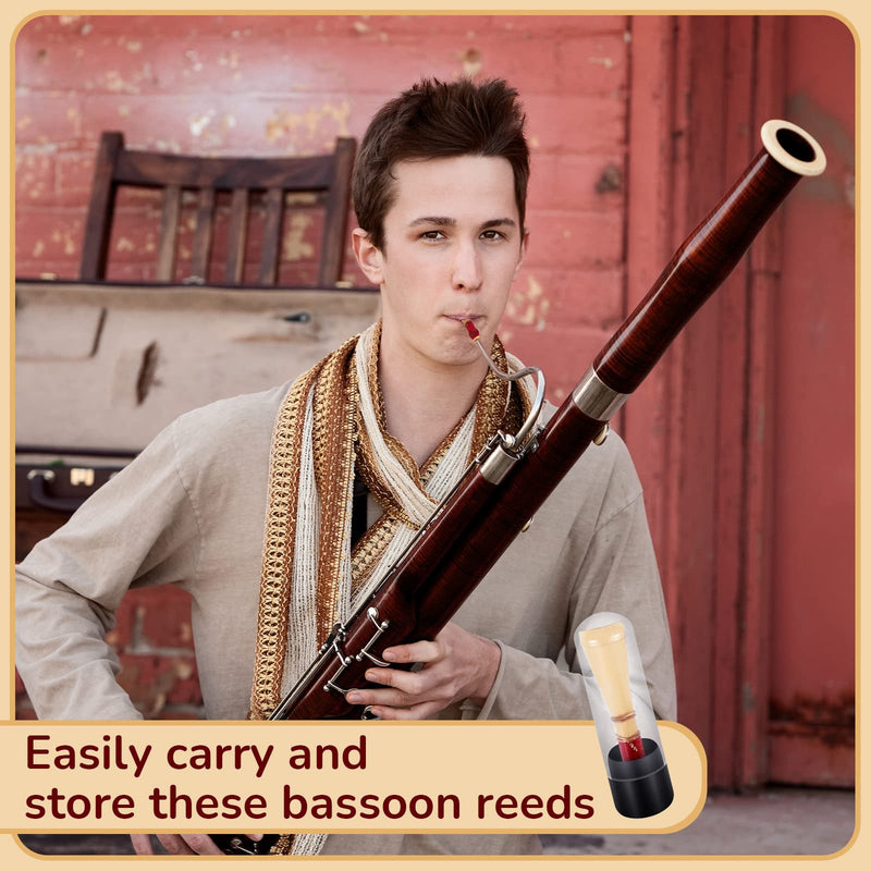 5 Pieces Bassoon Reed with 1 Bassoon Reed Protective Case Bassoon Reed Medium Soft Bassoon Reed Case Reeds Holder Box for Bassoon Reeds Musical Instrument Accessories Storage