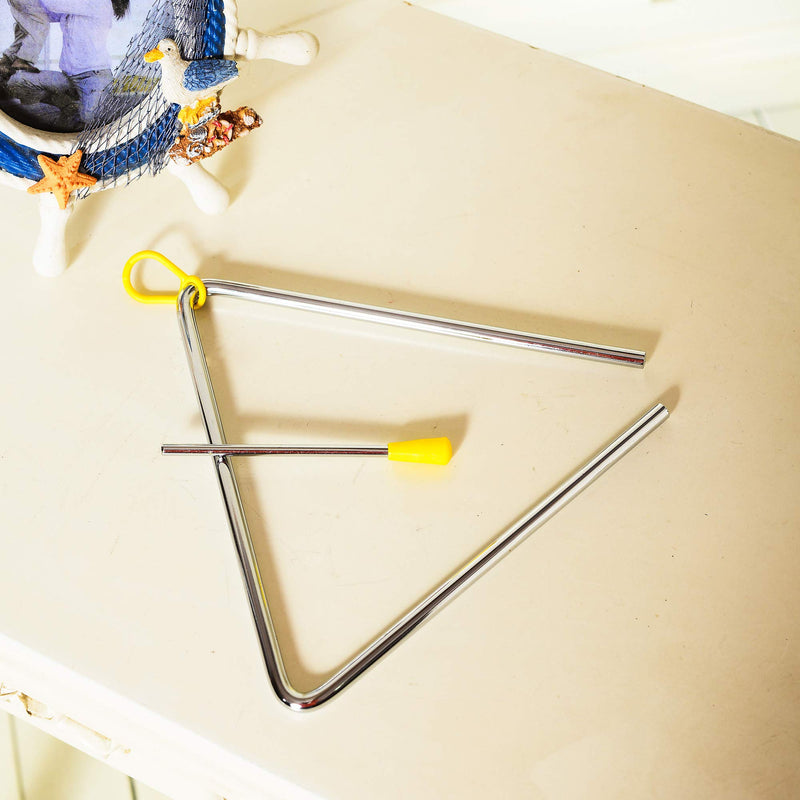6 Inch Musical Steel Triangle Percussion Instrument With Striker 6 Inch