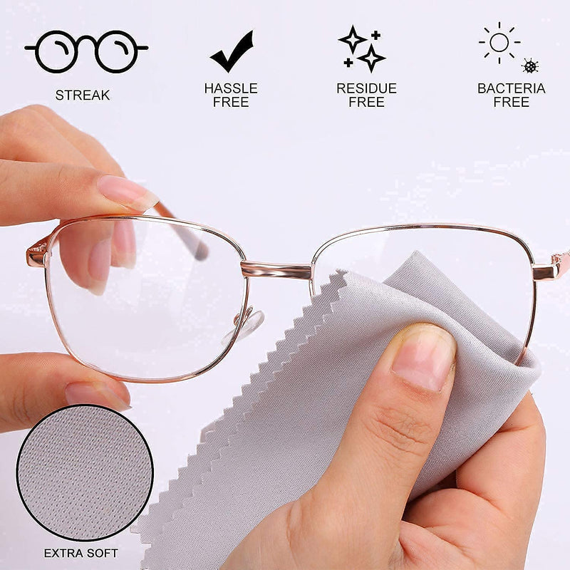 [AUSTRALIA] - Vonper 8 Pack Oversized Microfiber Cleaning Cloths Multicolor Extra Large Glasses Cleaning Cloth for Eyeglasses, Camera Lens, Cell Phones, Laptops, LCD TV Screens and All Lenses & Delicate Surfaces 