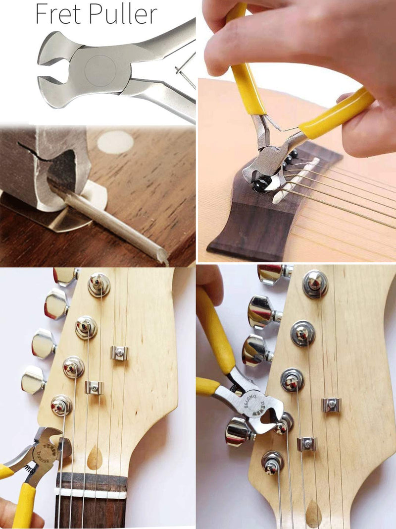 AYUBOUSA Guitar Plier Stainless Steel Fret Wire Nipper Puller Plier Bridge Pin Plier Cut Luthier Tools Guitar Repair Tool 5" 2011-dq01