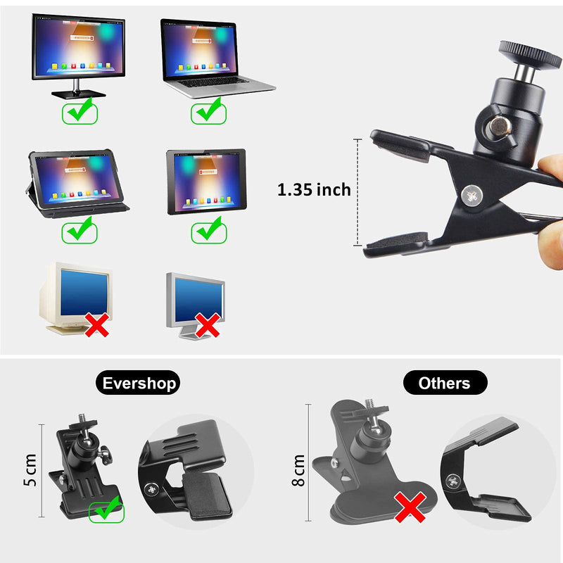 Video Conference Lighting Kit, Dimmable Led Ring Lights Clip on Laptop Monitor for Recording,Photo,Makeup,Live Stream,Zoom Meeting,Video Call, Webcam Chat
