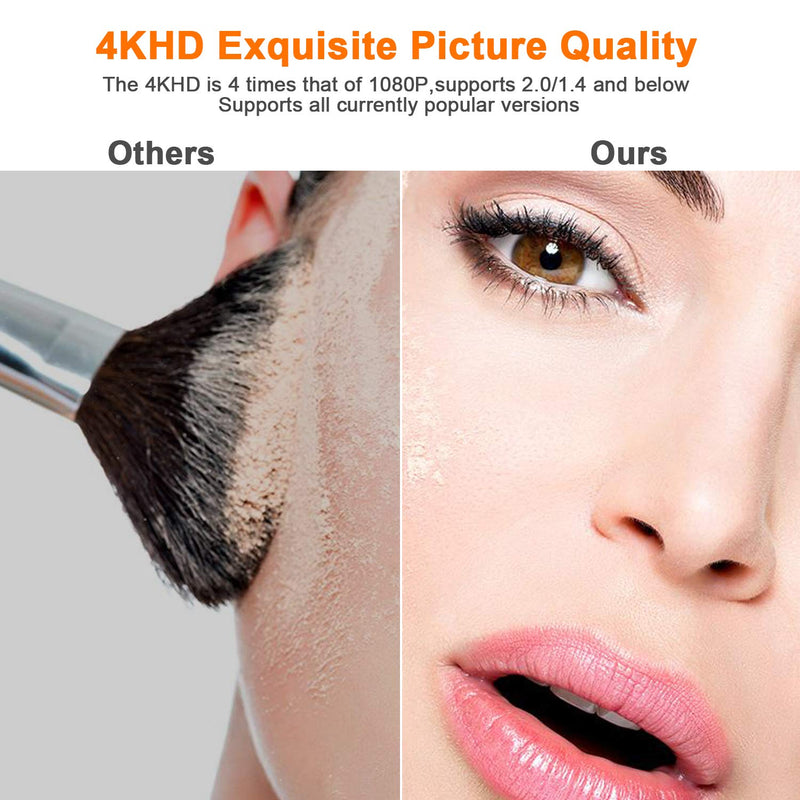 8K HDMI 2.1 Cable (Certified) 10 feet/2 Pack,Adoreen 48Gbps Braided HDMI Cord(3.3ft to 16.5ft) for 8K@60Hz 4K@120Hz 2K 1080P, Dynamic HDR, eARC HDCP2.2 Compatible PS5,PS4,HD TV with 5 Cable Ties(3m) 10ft-2PK