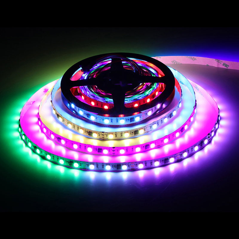 [AUSTRALIA] - Visdoll WS2811 Pixels RGB Led Strip, 32.8ft 600Leds WS2811 SMD 5050 Dream Color Flexible Strip Lights Addressable Programmable DC 24V Non-Waterproof (White PCB) 10m Ws2811 600led Non-waterproof 