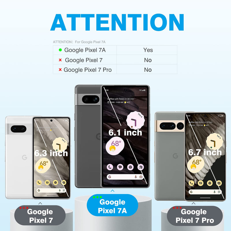 OMOTON [3+3 Pack] Screen Protector for Google Pixel 7A 5G, 3 Pack Pixel 7A screen protector & 3 Pack Camera Lens Protector, Alignment Frame/Tempered Glass/Anti Scratch, 6.1 Inch(2023 Released)