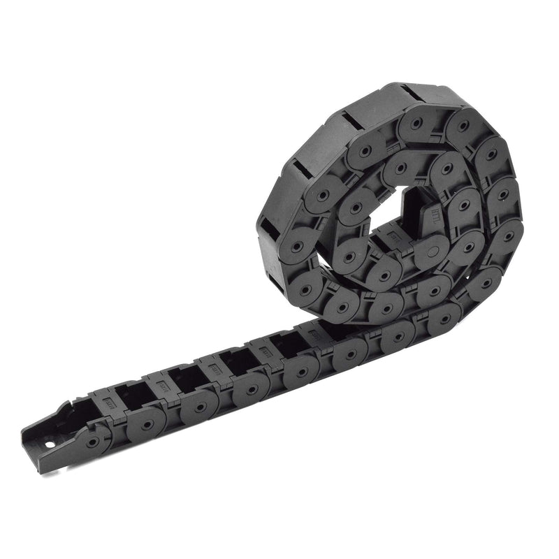 [AUSTRALIA] - Plastic Drag Chain Cable Carrier Closed Type with End Connectors R38 18 x 18mm L1000mm for Electrical CNC Router Machines 