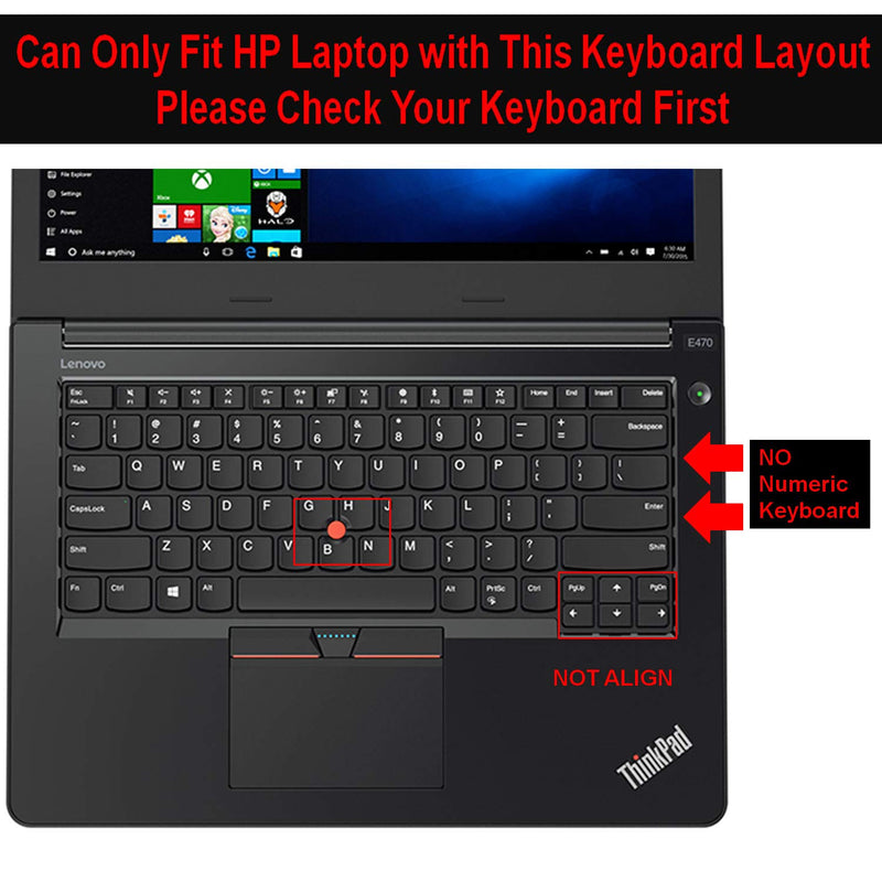 Keyboard Cover for Lenovo ThinkPad 14" E480 E485 E490 E475 E470 E470c, ThinkPad 14" T460(s) T470(s) T480(s) T490/S T495(S), ThinkPad L390 L460 L470 L480 14", Thinkpad A475 A485 -Hot Blue Hotblue