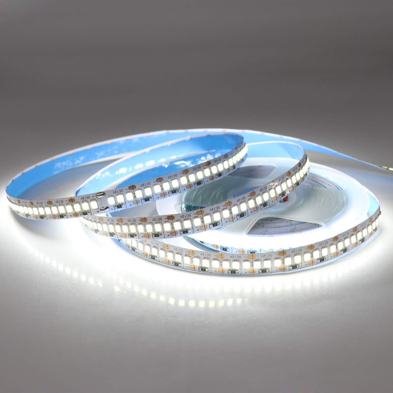 [AUSTRALIA] - RGBSIGHT 16.4ft Flexible Cold White Dimmable 2835 SMD LED Strip Lighting 12V 5M 1200 Units CW Single Color LED Lightstrip Linear Lights IP20 Non-Waterproof 