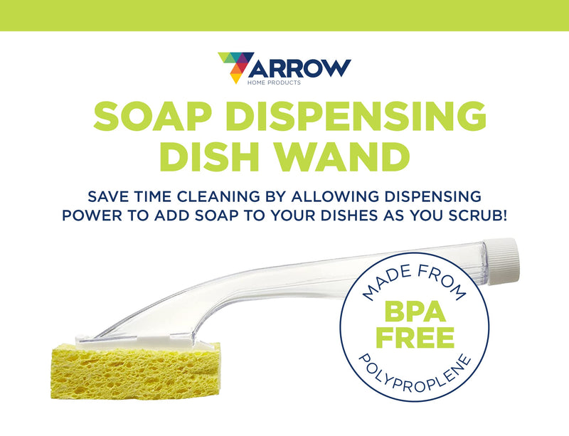 Arrow Plastic Dish Sponge with Handle, 2 Count