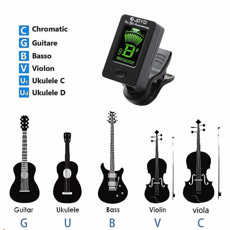 Capo Guitar Capo Black with Guitar Tuner Clip-On Tuner for Acoustic Electric Ukulele Guitar and More Music instrument accessories (Tuner+Capo) Tuner+Capo