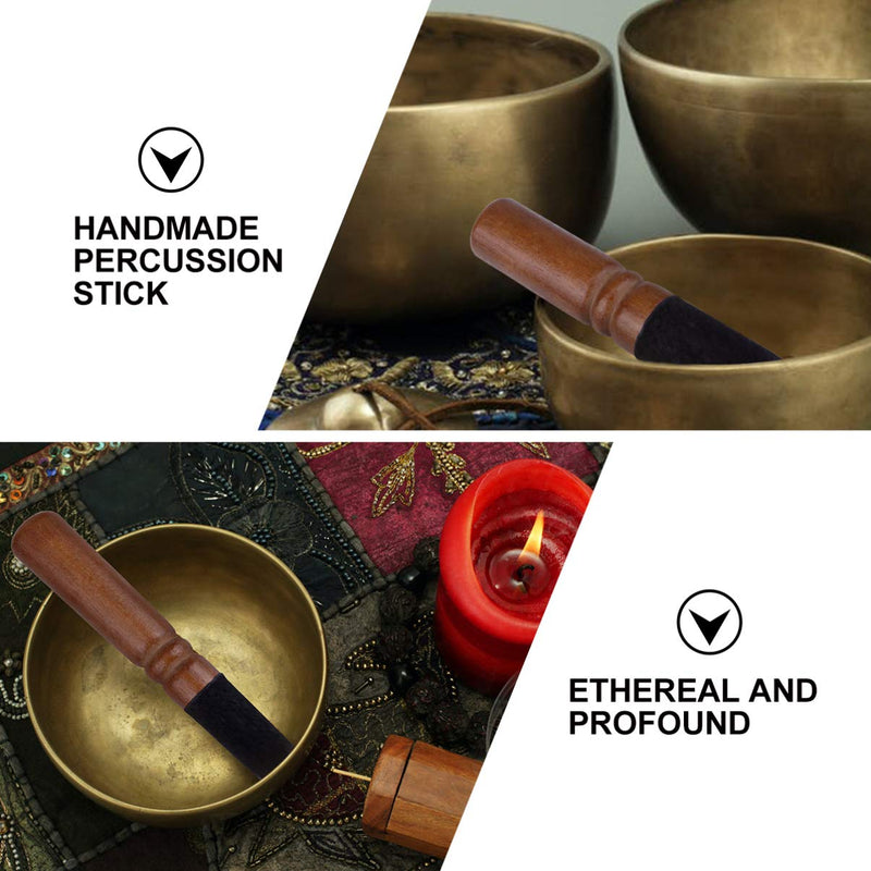 Healifty Wooden Singing Bowl Mallet Sound Bowl Stick Tibetan Singing Bowl Striker Chanting Bowl Accessory