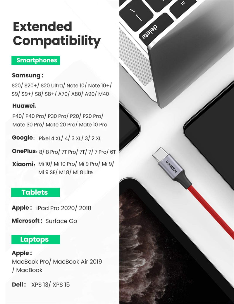 UGREEN USB C to 3.5mm Headphone Adapter Type C Dongle Audio Jack Converter with DAC Chip Compatible for Galaxy S21 Note20 Ultra S20 Note10 S10 Pixel 4 3 2 XL iPad OnePlus Red