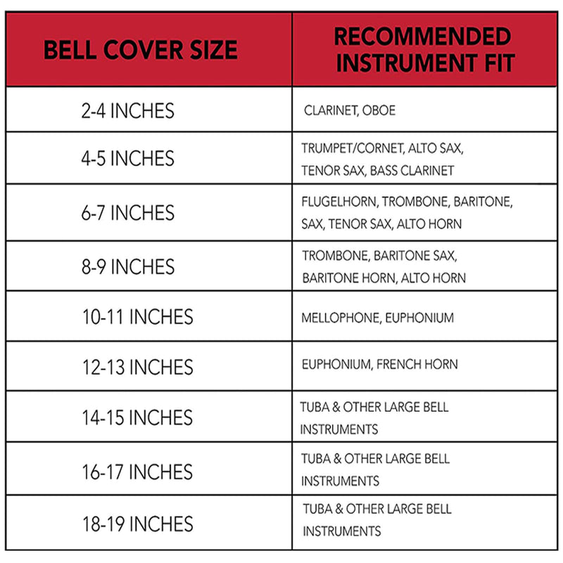 Panghuhu88 Musical Instrument Bell Cover 3" Washable and Reusable Flannelette Ideal for Saxophone Trombone Mellophone Horn Baritone Clarinet 3"