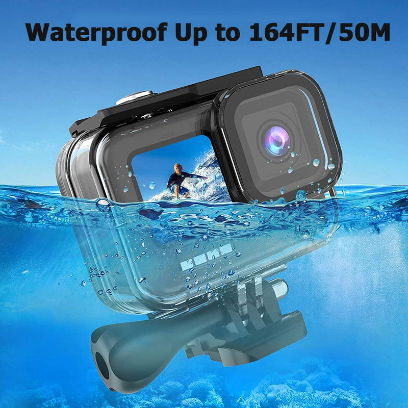 VARIPOWDER Accessories Kit for GoPro Hero 9 Black with Waterproof Case+Protective Housing+Tempered Glass Screen Protector+Lens Filters+Anti-Fog Inserts+Shockproof Small Case Bundle for GoPro Hero 9