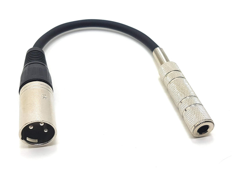 MainCore 20cm 3 pin XLR Male Plug to 6.35mm 1/4 Stereo Socket Female Audio Adapter Converter Cable Lead