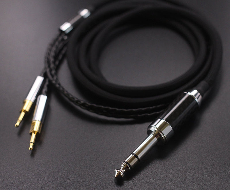 [AUSTRALIA] - H7-W HiFi Compatible 6.35mm 1/4" TRS Plug for HD700 Headphone Upgrade Cable, OCC Wire, Replacement Audio Upgrade Cable, H7-W (4.9ft/1.5M) 4.9ft/1.5M 