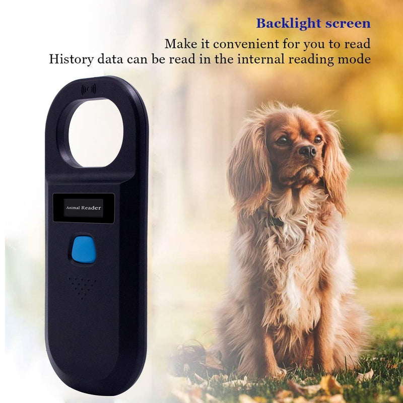 Animal（Pet） Microchip Reader Scanner, Handheld Animal Chip Reader Portable LED RFID Reader Support FDX-B (ISO11784 / 11785)