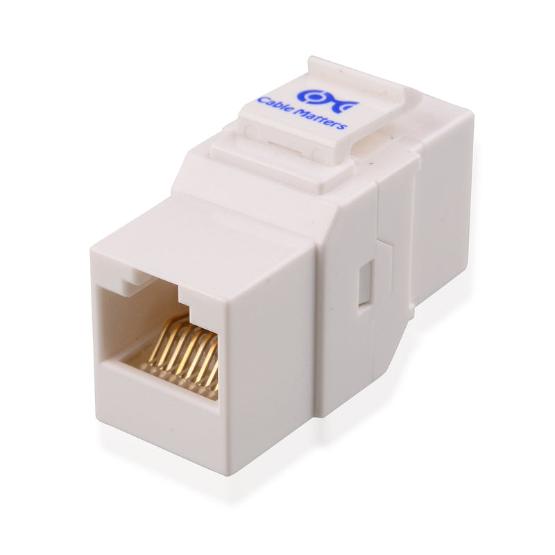 [AUSTRALIA] - Cable Matters UL Listed 5-Pack RJ45 Keystone Jack Coupler Gender Changer in White 