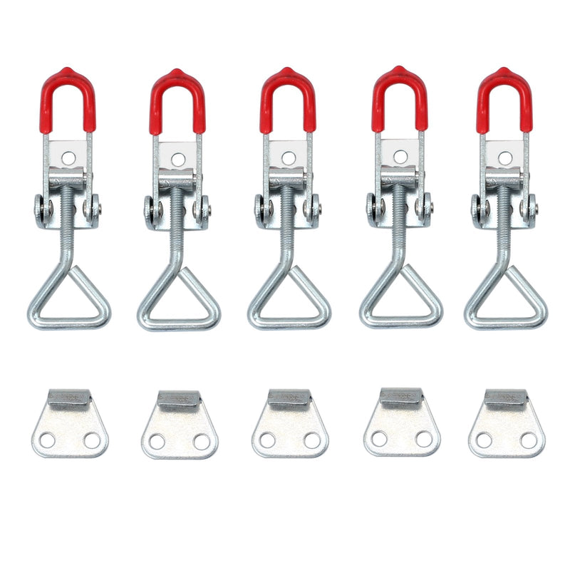 VinTeam 5 Pcs Toggle Catches Adjustable Cabinet Boxes Case Chest Catch Metal Toggle Latch Hasp