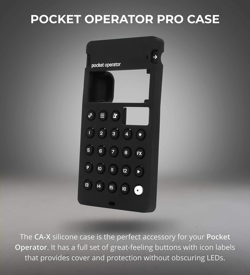 teenage engineering CA-X Silicone Pro-Case for all Pocket Operators PO-12, PO-14, PO-16, PO-20, PO-24, PO-28, PO-32, PO-33, and PO-35 (Black)