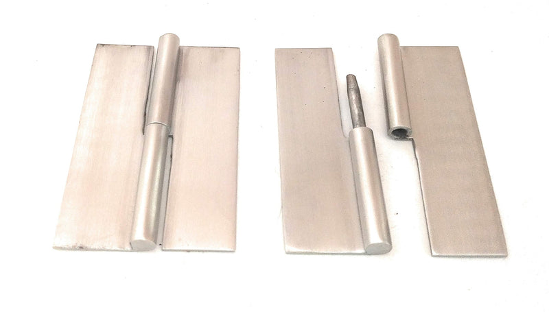 Ssiskcon 3 inch Weld on Hinge Lift Off Hinge Left Satin 32D Set of 2 Stainless Steel Hinges Pack 1