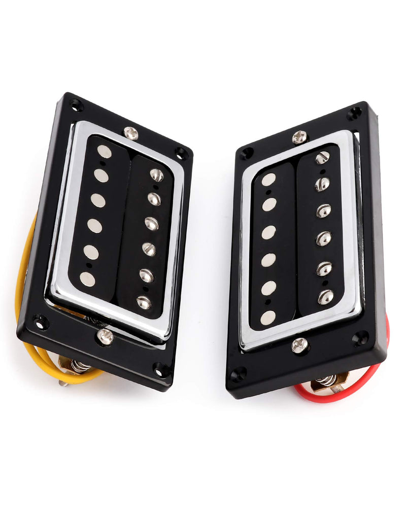 Metallor Sealed Guitar Humbucker Pickups Double Coil Pickup Set Compatible with Les Paul LP Style Electric Guitar Parts Replacement Chrome. C3