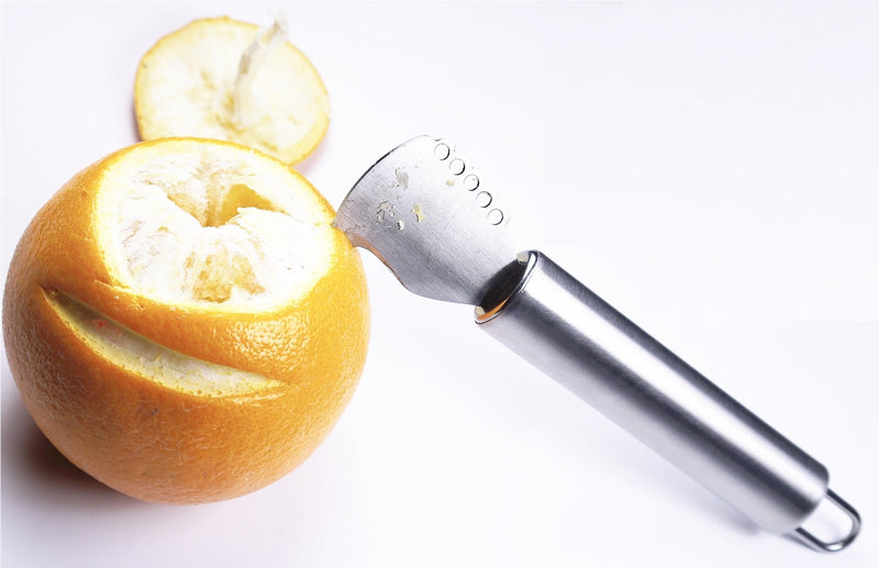 2 In 1 Lemon Zester Grater Orange Citrus Peeler Tool with Hanging Loop